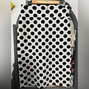 Polka dot pencil skirt